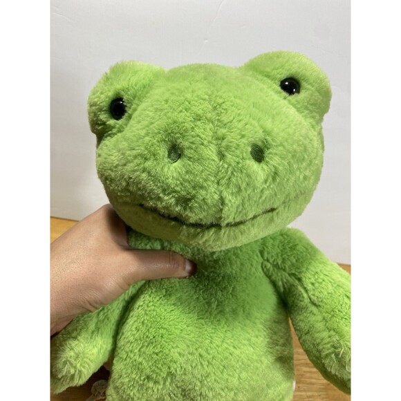 Build A Bear BAB Spring Green Frog 16" Stuffed Plush Animal with Red Shoes - Picture 6 of 8